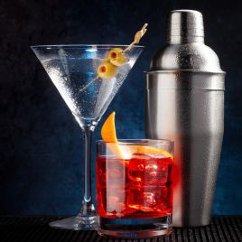 Colorful cocktails and mocktails